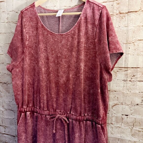 Livi Lane Bryant plus size acid wash drawstring dress - Picture 4 of 6